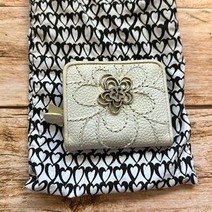 NWT BRIGHTON CREAM AND SILVER COIN PURSE AND WALLET COMBO